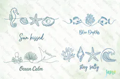 Retro Summer Coastal SVG PNG Clipart Product Image 1