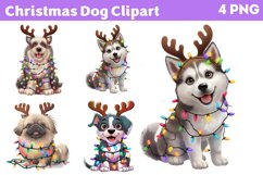 Christmas Dog Clipart PNG Product Image 1