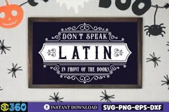 Don't speak latin in front of the books SVG, Vintage SVG Product Image 4