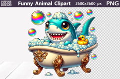 Shark Clipart | Funny Shark Sublimation Product Image 1