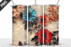Flowers Tumbler Wrap | Sublimation Design | Tumble PNG Product Image 1