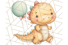 Cute Cartoon Dinosaur Clipart PNG, Prehistoric Animals PNG Product Image 5