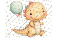 Cute Cartoon Dinosaur Clipart PNG, Prehistoric Animals PNG Product Image 5