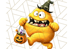 Monster Kids Clipart PNG, Cute Halloween Costume Art Product Image 5