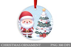 Santa Claus Christmas Ornament. Cute Santa Claus Sublimation Product Image 1
