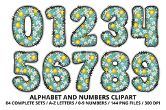 Mediterranean Lemon Alphabet PNG Summer Letters 300 DPI Product Image 5