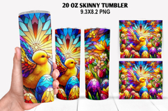 Skinny Tumbler 20oz Wrap Design, Easter Tumbler PNG Design Product Image 1