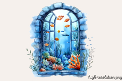 Under the Sea Window Clipart PNG Product Image 1