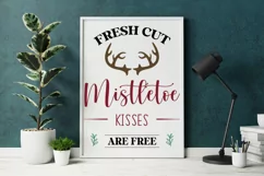 Fresh cut mistletoe kisses are free SVG, Christmas SVG Product Image 2