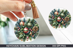 Christmas Keychain Sublimation - Christmas Keychain PNG Product Image 1
