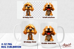Coffee funny quote Dog Mug sublimation, puppy Cocker spaniel Product Image 1