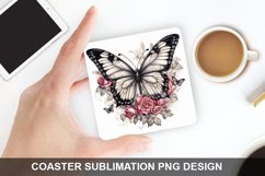 4Th Of July Butterfly - Coaster Sublimation Design Product Image 1