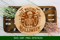 Just waiting for halloween Cutting Board SVG Product Image 1