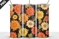 3D Prettiest Flowers Tumbler Wrap | Sublimation Design Product Image 1