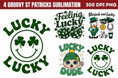 Groovy ST Patricks Sublimation PNG Product Image 1
