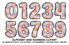 Retro Groovy Alphabert PNG 70s Numbers &amp; Letters 300 DPI Product Image 5