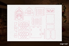 Christmas Houses Gift Box Bundle | Laser Cut | Glowforge Product Image 10