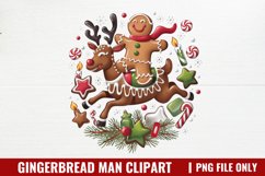 Gingerbread Man Clipart P3 Bundle PNG Product Image 22