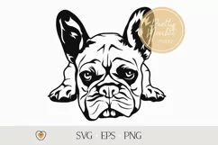 French bulldog #2 svg, Frenchie svg, Dog svg Product Image 1