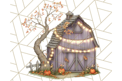 Halloween Cottagecore Barn PNG Clipart, Fall Style Product Image 5
