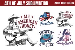 Western 4th Of July Sublimation Bundle PNG Product Image 2