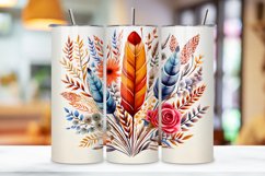 Boho Floral Seamless Tumbler Wrap | Sublimation PNG design Product Image 3