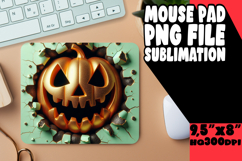 Playful Desk Pad Design Sublimation, 3D Pumpkin Product Image 1