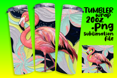 LUXURIOUS 20oz Tumbler Template , Flamingo Product Image 1