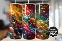 Colored Water Drops Tumbler Warp - Tumbler PNG Design Product Image 1