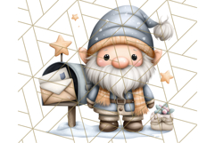 Watercolor Winter Gnome Clipart, Cute Gnome Christmas PNG Product Image 5