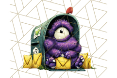 Quirky Monster Clipart PNG, Funny Spooky Creatures Product Image 5