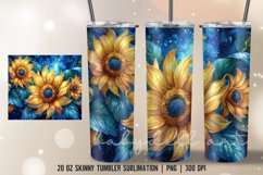 Fantasy sunflower 20 OZ SKINNY TUMBLER SUBLIMATION Product Image 3