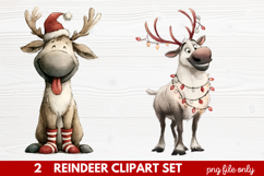 Whimsical Christmas Clipart | Cute Festive Holiday PNG Illus Product Image 1