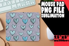Radiant Mouse Mat Sublimation PNG, Heart Product Image 1