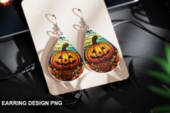 Halloween Stained Glass Pumpkin Earring Design Product Image 1