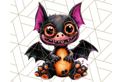Bright Halloween Dinosaur PNG Clipart with Holiday Elements Product Image 5