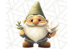 Easter Christian Gnome Clipart PNG Bundle, He Is Risen Art Product Image 21