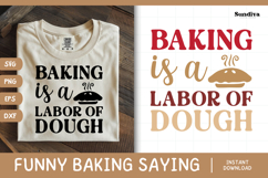 Funny Baking Saying SVG For Baker | Labor Of Dough Product Image 1