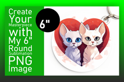 Chic Circle Coaster PNG Design , Cute Cat Product Image 1