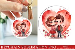 Valentine&#039;s Day Photo Keychain Sublimation PNG Design Product Image 1