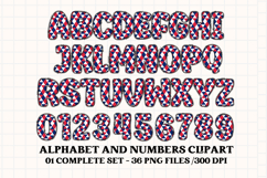 4th July Alphabet png clipart, independence letters doodle Product Image 2