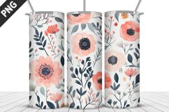 Flowers Tumbler Wrap | Sublimation Design | Tumbler PNG Product Image 1