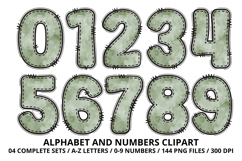 Teddy Bear Alphabet PNG - Letters &amp; Numbers Clipart 300 DPI Product Image 5