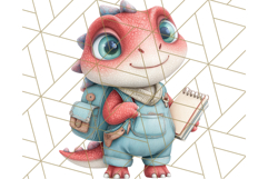 Dinosaur Costume Clipart, Cute Dinos in Halloween Outfits Product Image 5