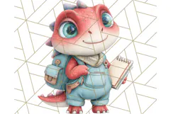 Dinosaur Costume Clipart, Cute Dinos in Halloween Outfits Product Image 5
