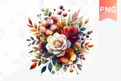 Autumn Botanical Sublimation - Clipart PNG Design Product Image 1