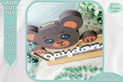 Bear Money Box svg, Coin Bank svg, Glowforge laser svg Product Image 2