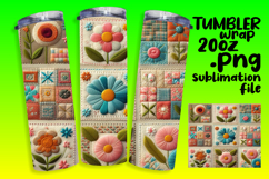 Unique Tumbler Sublimation Design , Patchwork Product Image 1