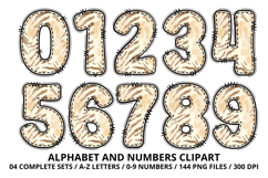 Safari Alphabet PNG - Letters &amp; Numbers Clipart 300 DPI Product Image 5