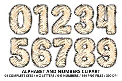 Safari Alphabet PNG - Letters & Numbers Clipart 300 DPI Product Image 5